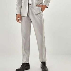 NWOT Metallic Single Pleat Trouser